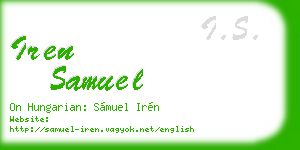iren samuel business card
